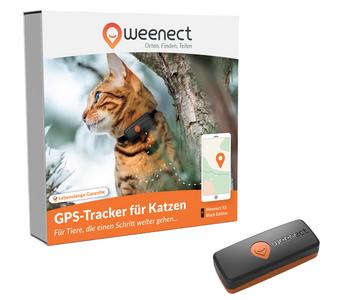 Weenect XS GPS-Tracker für Katzen, ca. B6,05/H2,45/T1,5 cm, Schwarz - Kunststoff