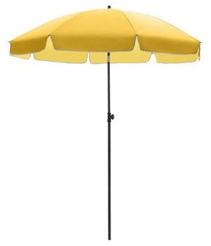 Dehner Schirm Jupiter, rund, ca. Ø180 cm, Gelb - Aluminium / Polyester