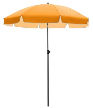Dehner Schirm Jupiter, rund, ca. Ø180 cm, Orange - Aluminium / Polyester
