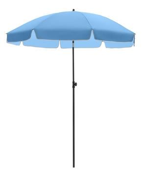 Dehner Schirm Jupiter, rund, ca. Ø180 cm, Hellblau - Aluminium / Polyester