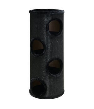 Nobby Kratztonne Dasha III, schwarz, ca. Ø38/H98 cm - Holz / Plüsch Sisal