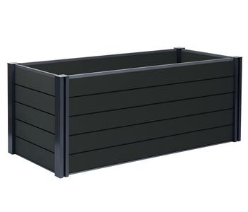 Gutta Hochbeet Elevada, ca. B202/H74/T80,5 cm, Dunkelgrau - Kunststoff / Aluminium
