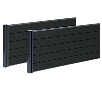 Gutta Hochbeeterweiterung Elevada, ca. B191/H74/T80,5 cm, Dunkelgrau - Kunststoff