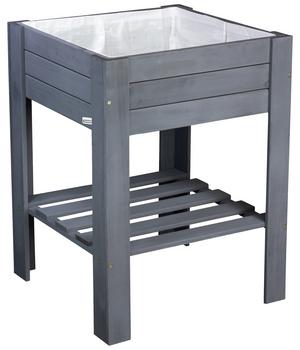 Wagner Holz-Hochbeet GreenBOX light, ca. B53,5/H70/T53,5 cm, Dunkelgrau - Holz