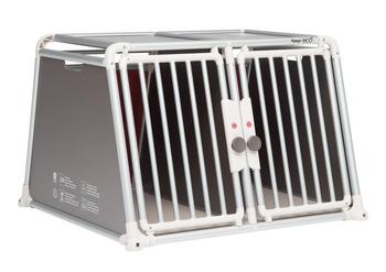 4pets Hundetransportbox ECO Line 22, Grau - Aluminium / Kunststoff Holz Stahl