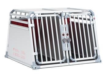 4pets Hundetransportbox PRO Line 22, Silber - Aluminium / Holz Kunststoff