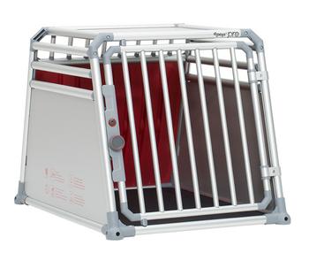 4pets Hundetransportbox PRO Line 3, Silber - Aluminium / Holz Kunststoff