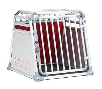 4pets Hundetransportbox PRO Line 3, Silber - Aluminium / Holz Kunststoff