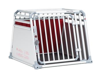 4pets Hundetransportbox PRO Line 4, Silber - Aluminium / Holz Kunststoff