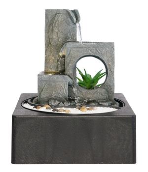 Dehner Polyresin-Zimmerbrunnen Mana mit LED-Beleuchtung, ca. H27 cm