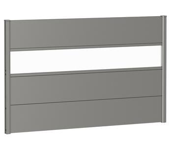 Biohort Sichtschutz mit Acrylglas, ca. B150/H90 cm, Quarzgrau - Metall, Acryl