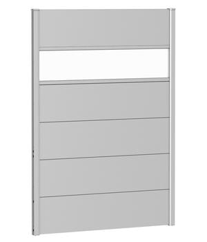 Biohort Sichtschutz mit Acrylglas, ca. B100/H135 cm, Silber - Metall / Acryl