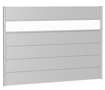 Biohort Sichtschutz mit Acrylglas, ca. B200/H135 cm, Silber - Metall / Acryl