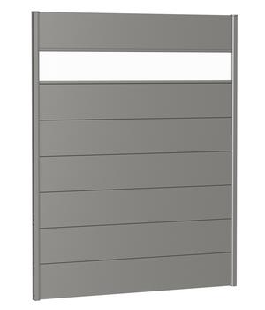 Biohort Sichtschutz mit Acrylglas, ca. B150/H180 cm, Quarzgrau - Metall / Acryl