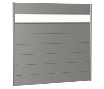Biohort Sichtschutz mit Acrylglas, ca. B200/H180 cm, Quarzgrau - Metall / Acryl