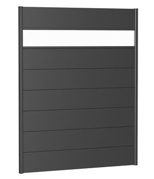 Biohort Sichtschutz mit Acrylglas, ca. B150/H180 cm, Dunkelgrau - Metall / Acryl
