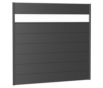 Biohort Sichtschutz mit Acrylglas, ca. B200/H180 cm, Dunkelgrau - Metall / Acryl
