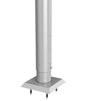 Biohort Steher für Sichtschutz zum andübeln, Silber - Edelstahl / Metall
