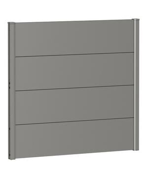 Biohort Sichtschutz, ca. B100/H90 cm, Quarzgrau - Metall