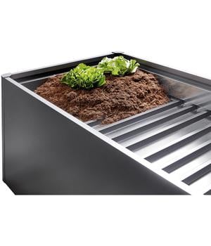 Biohort Zwischenboden für Hochbeet 1,5x0,5, Dunkelgrau - Metall