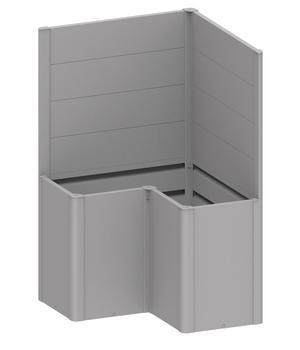 Biohort Sichtschutz Belvedere L100, ca. B102/H91/T102 cm, Silber - Metall