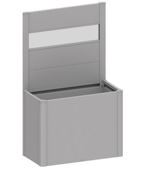 Biohort Sichtschutz Belvedere 100 mit Acrylglas, ca. B102/H91/T4 cm, Silber - Metall, Acryl