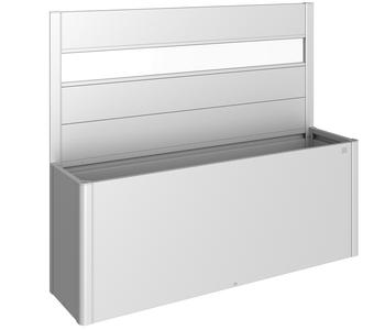 Biohort Sichtschutz Belvedere 200 mit Acrylglas, ca. B201/H91/T4 cm, Silber - Metall / Acryl