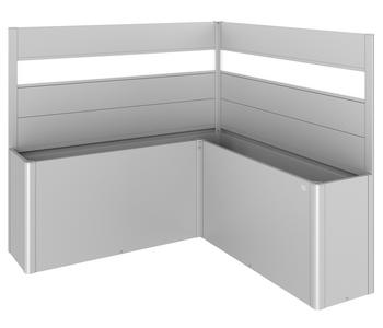Biohort Sichtschutz Belvedere L200 mit Acrylglas, ca. B201/H91/T201 cm, Silber - Metall, Acryl