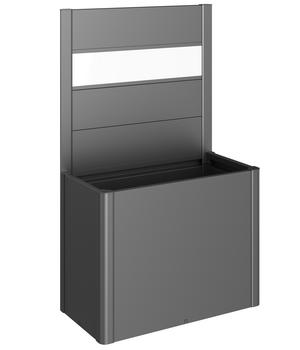 Biohort Sichtschutz Belvedere 100 mit Acrylglas, ca. B102/H91/T4 cm, Dunkelgrau - Metall / Acryl