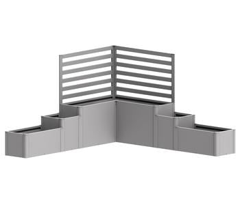 Biohort Hochbeet DaVinci Version 1, ca. B299,5/H168/T299,5 cm, Silber - Metall
