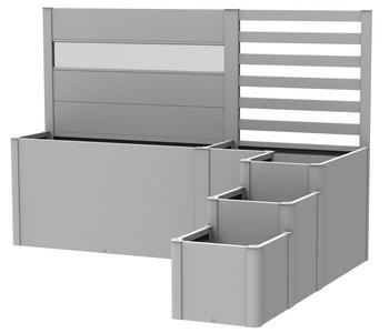 Biohort Hochbeet DaVinci Version 2, ca. B250/H168/T201 cm, Silber - Metall