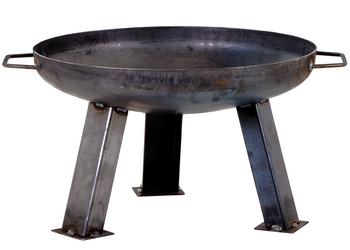 Siena Garden Feuerschale XXL, ca. Ø55/H34 cm, Schwarz / Dunkelgrau - Stahl
