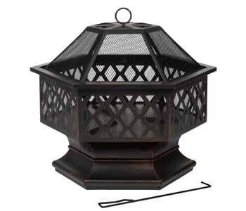 tepro Feuerstelle Farview, Schwarz - Stahl