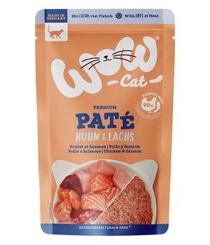 WOW® Cat Nassfutter für Katzen Premium Paté Adult, 12 x 125 g