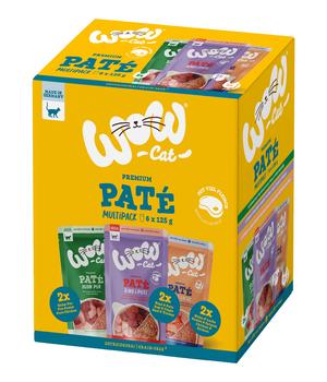 WOW® Cat Nassfutter für Katzen Multipack Premium Filets, Adult, 6 x 125 g