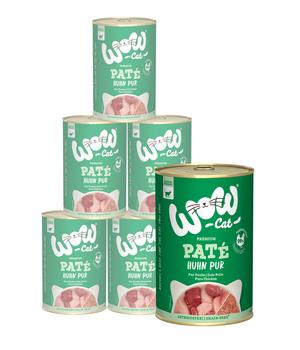 WOW® Cat Nassfutter für Katzen Adult, 6 x 400 g