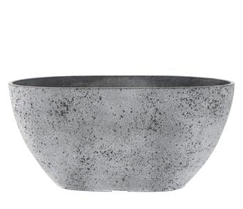 Ter Steege Kunststoff-Balkonkasten Nova, oval, Grau - Kunststoff