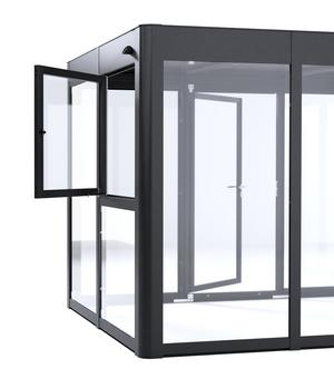 SunElements Fenster anthrazit-metallic, ESG 5 mm, ca. B90/H95 cm