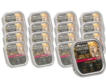 Dehner Wild Nature Nassfutter für Katzen Hügelland Kitten, Huhn, 16 x 100 g