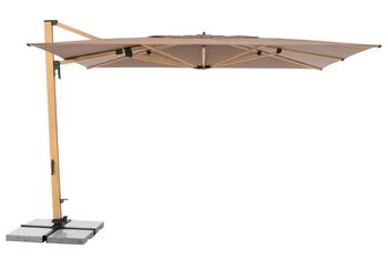 Doppler Pendelschirm Aluwood XL, rechteckig, ca. B400/T300 cm, Taupe - Aluminium / Stahl Polyester