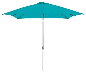 Derby Sonnenschirm Push Up, quadratisch, ca. B210/T210 cm, Türkis - Aluminium / Stahl Polyester