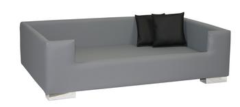 Silvio Design Orthopädisches Hundesofa Marla, Grau - Flachpressplatten / Viskose Vlies Polyester