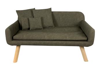 Silvio Design Hundesofa Sirius, Dunkelgrau - Polyurethan / Vlies Nadelholz