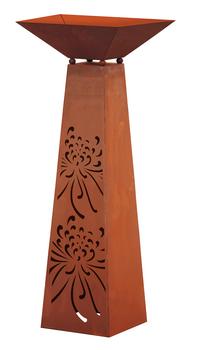 Ferrum Rost-Säule Trapez Strohblume