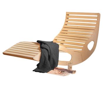 Weka Wellnessliege inkl. Saunatuch - Holz
