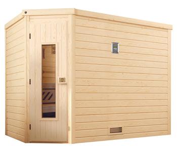 Weka Sauna Turku mit Holztür, ca. B248/H205/T198 cm, Natur - Fichtenholz