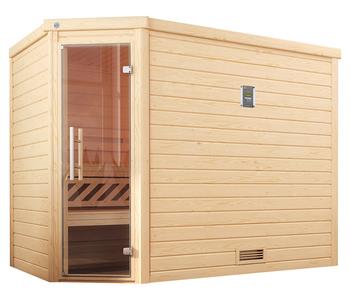 Weka Sauna Turku mit Glastür, ca. B248/H205/T198 cm