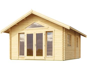 Lasita Maja Blockbohlenhaus Caroline 2.2, ca. B675/H330,6/T489,9 cm, Natur - Fichtenholz