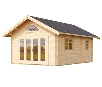 Lasita Maja Blockbohlenhaus Caroline 2.3, ca. B675/H330,6/T489,9 cm, Natur - Fichtenholz