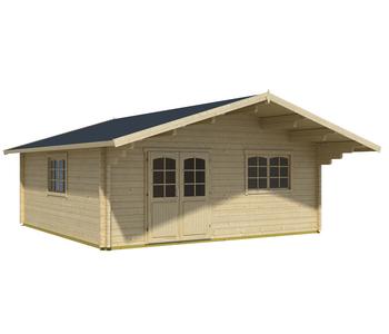 Lasita Maja Blockbohlenhaus Zanzibar, ca. B635/H306/T745 cm, Natur - Fichtenholz